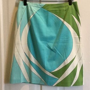 Abstract print skirt